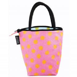Mimi the Sardine Eco-Friendly Lunchbug Lunch Bag (Pink with Yellow Dots)