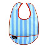 Mimi the Sardine Eco-Friendly Baby Bib (Blue Stripes)