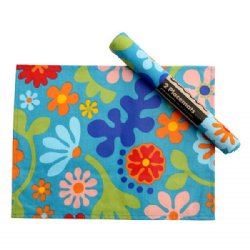 Mimi the Sardine Eco-Friendly Flora Blue Placemat (Set of 2)