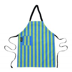 Mimi the Sardine Eco-Friendly Child's Apron (Blue & Green Stripes)