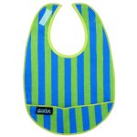 Mimi the Sardine Eco-Friendly Baby Bib (Blue & Green Stripes)