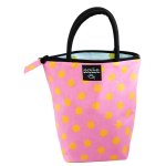 Mimi the Sardine Eco-Friendly Bag`ette Lunch Bag (Pink with Yellow Dots)