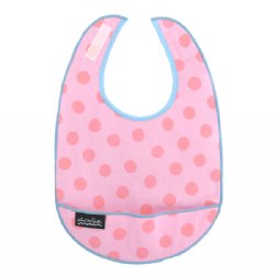 Mimi the Sardine Eco-Friendly Baby Bib (Pink with Pink Dots)