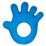 Natural Rubber Hand Teether Toy (Blue)
