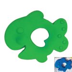 Natural Rubber Fish Teether Toy (Blue)