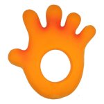 Natural Rubber Hand Teether Toy (Orange)