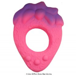 Natural Rubber Strawberry Teether Toy