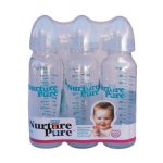 NurturePure 8oz Glass Baby Bottles (Pack of 3)