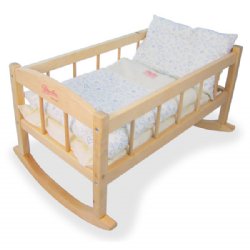 Rocking Doll Cradle Wooden Doll Furniture – Baby Naturopathics Inc