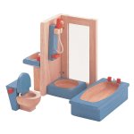 Plan Toys Neo - Bathroom Dollhouse Furniture Set