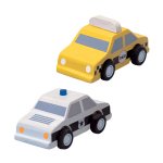 Plan Toys PlanCity Taxi & Police Car (Set of 2)