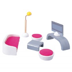 Plan Toys Modern Dollhouse Furniture Set