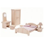 Plan Toys Classic - Bedroom Dollhouse Furniture Set