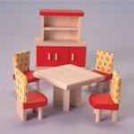 Plan Toys Neo - Dining Room Dollhouse Furniture Set