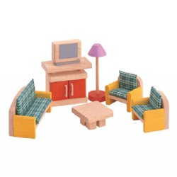 Plan Toys Classic Terrace Dollhouse (Partially Furnished)