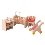 Plan Toys Nursery Dollhouse Furniture Set