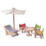Plan Toys Patio Furniture Dollhouse Accessory Set