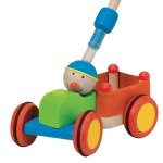 Selecta Curvino Push Toy Truck With Removable Pole