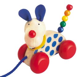 Selecta Nico Dog Wooden Pull Toy