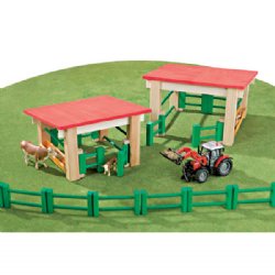 Selecta Farm-Set (Wooden Stables)
