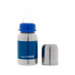 organicKidz 4oz Stainless Steel Baby Bottle (Dark Blue)
