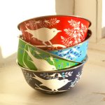 Fair Trade Stainless Steel Bowl - Eva (Navy Blue)