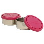 Kids Konserve Small Stainless Steel Round Food Containers in Magenta (Set of 2)
