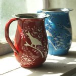 Fair Trade Stainless Steel Pitcher - Eva (Light Blue)