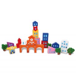 Vilac City Bloc Wooden Stacking Game
