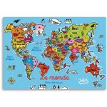 Vilac Le Monde Magnetic Map Puzzle (in French)