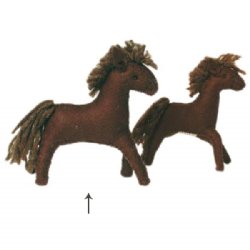 Felt Horse (Dark Brown)