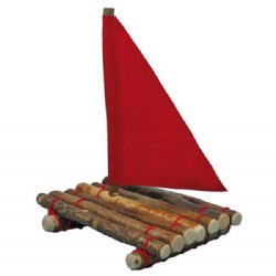 Waldorf Twig Raft with Sail