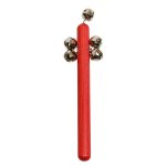 Wooden Sleigh Bell Stick (Red)