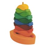 Wooden Fish Boat Stacking Toy